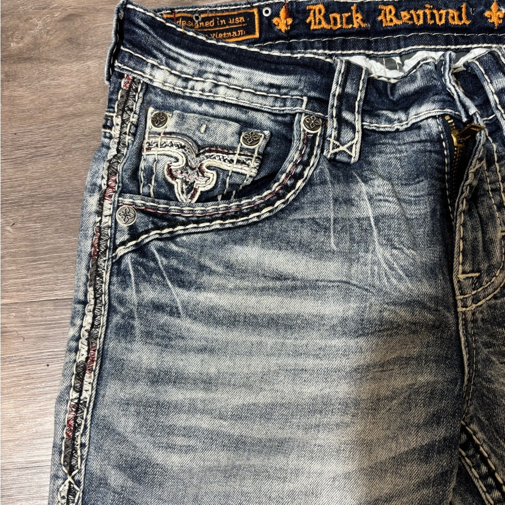 Rock Revival Blue Slim Straight Jeans - Picture 3 of 8